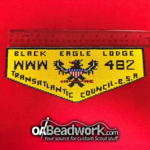 Black Eagle Lodge 482 large beaded flap